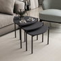 AUCUNE Mesa de centro apilable LENNY Ovalada Antracita